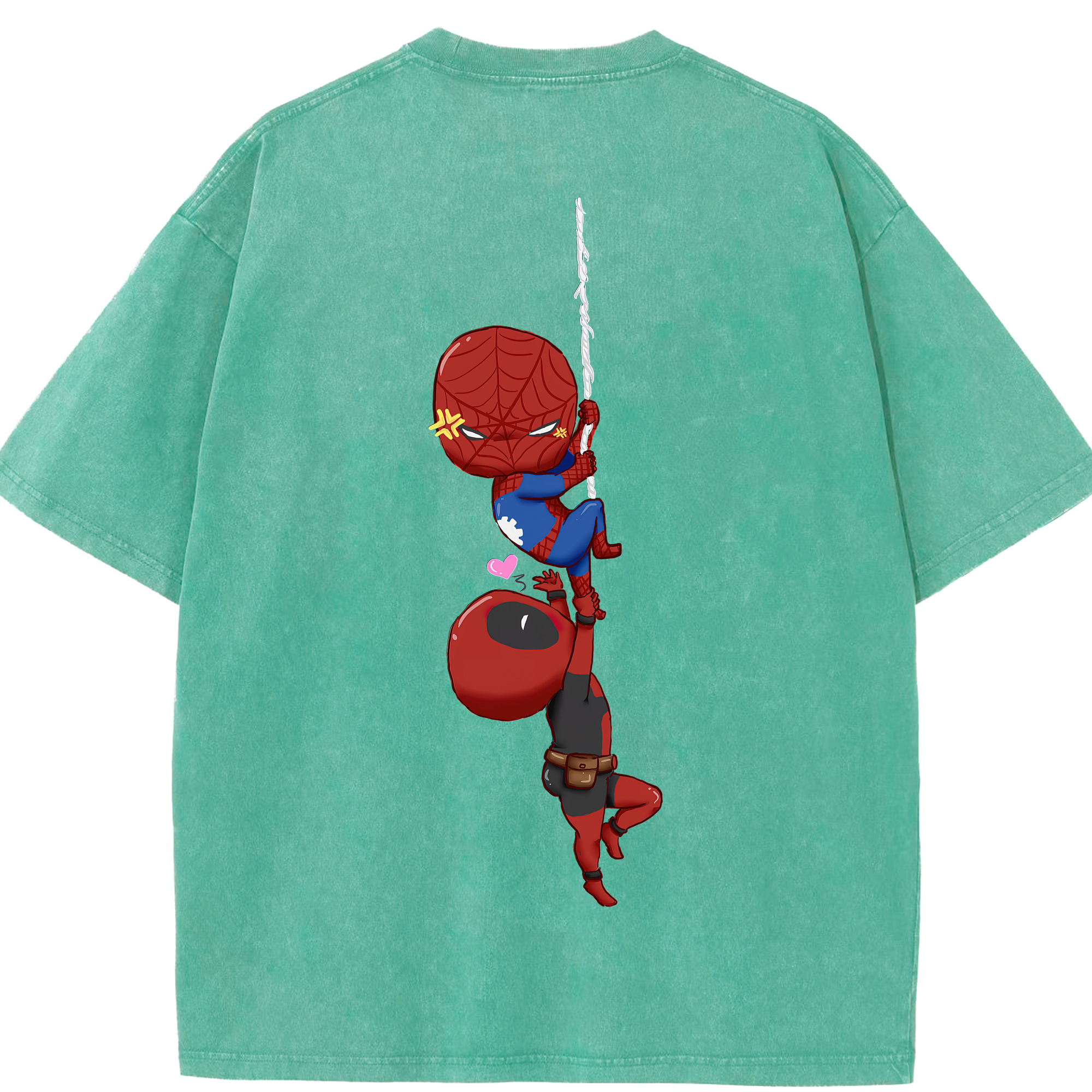（画像用） Deadpool デッドプール 綿100% ヴィンテージ風 半袖Tシャツ（背面プリント）